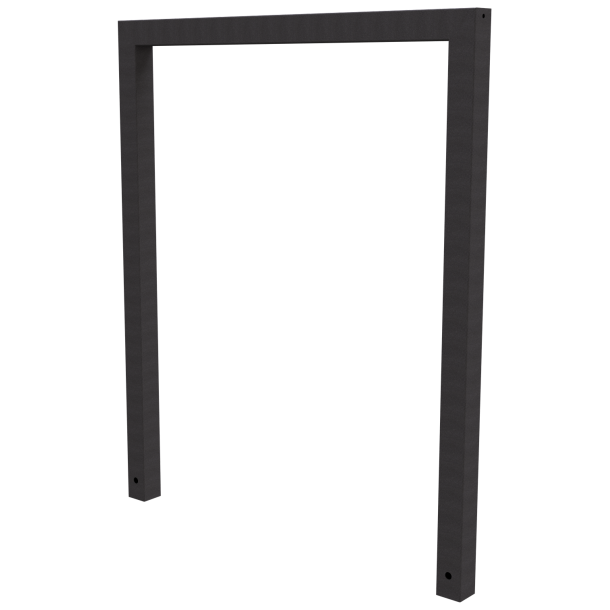 Lean-on hoop made of steel tube | Square tube 60 x 60 mm | without cross bar | total width: 1000 mm | hot-dip galvanized and coated DB 703